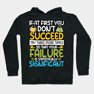 If At First You Don't Succeed Try Three More Times - Funny Science Hoodie